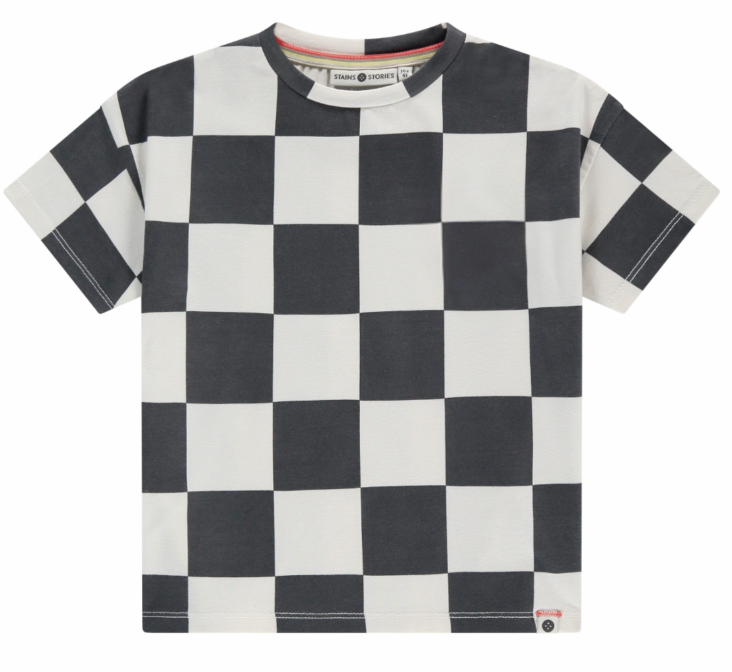 Black Checkerboard Tee