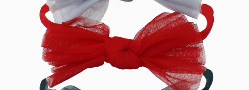 Red Tulle Bow Baby Headband