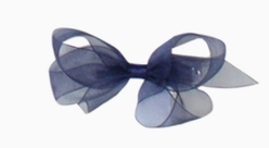 Navy Organdy Bow