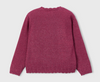 Magenta Sparkle Scallop Sweater