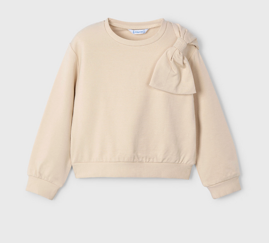 Cream Big Bow Sweatshirt
