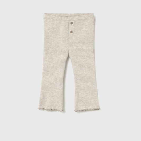 Beige pants with buttons on a white background