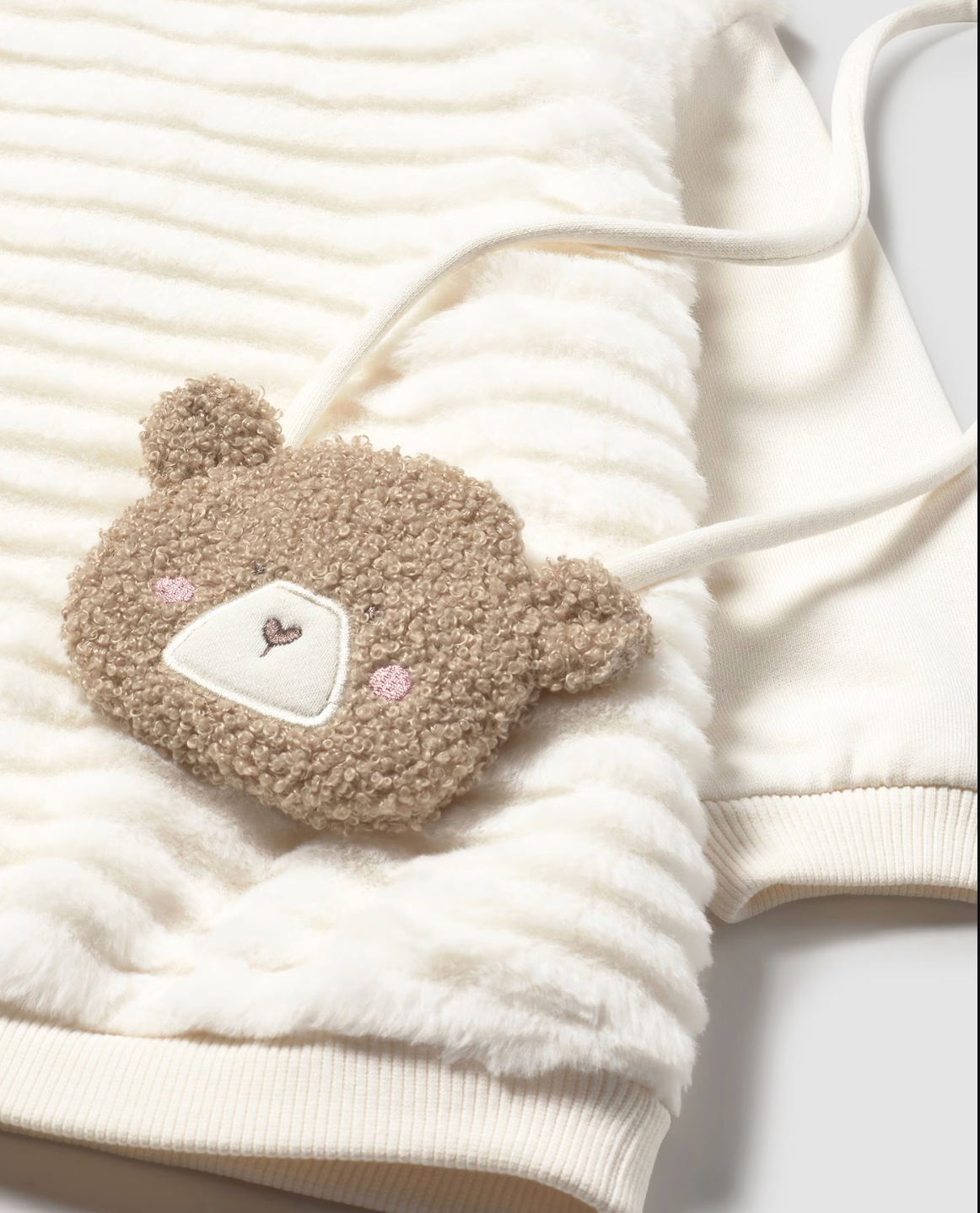 Cream Teddy Purse Dress