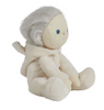 Plush toy with gray hair and blue eyes on a transparent background