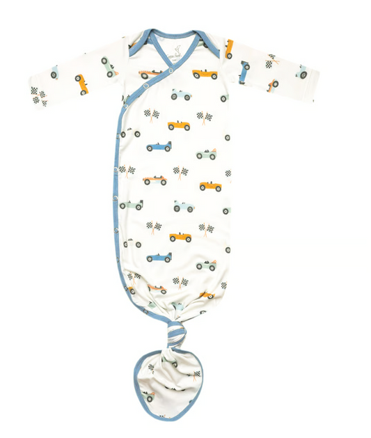 Baby wrap with car pattern on a white background