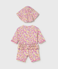Pink Floral Rashguard Swim Set