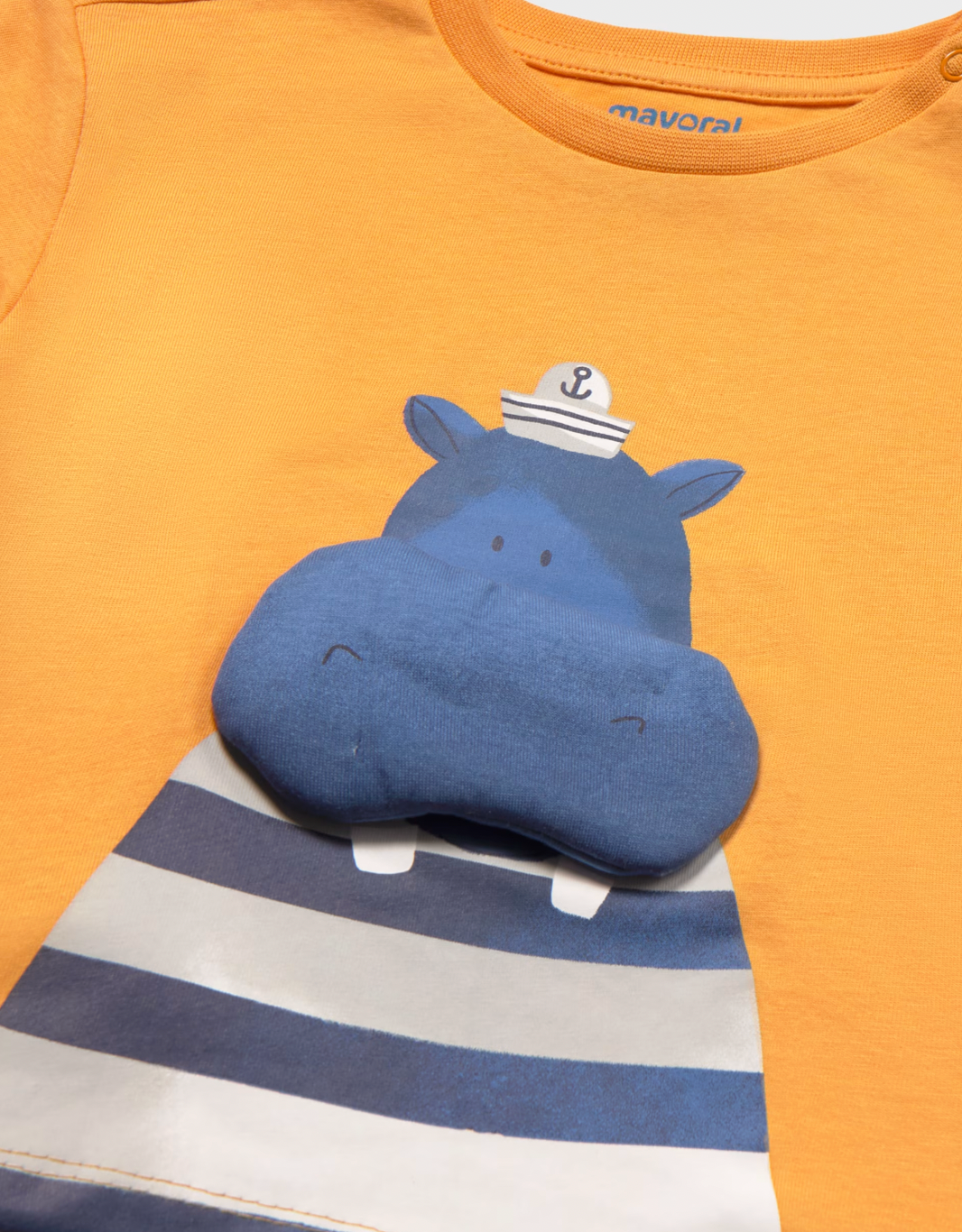 Orange Puffy Hippo Tee