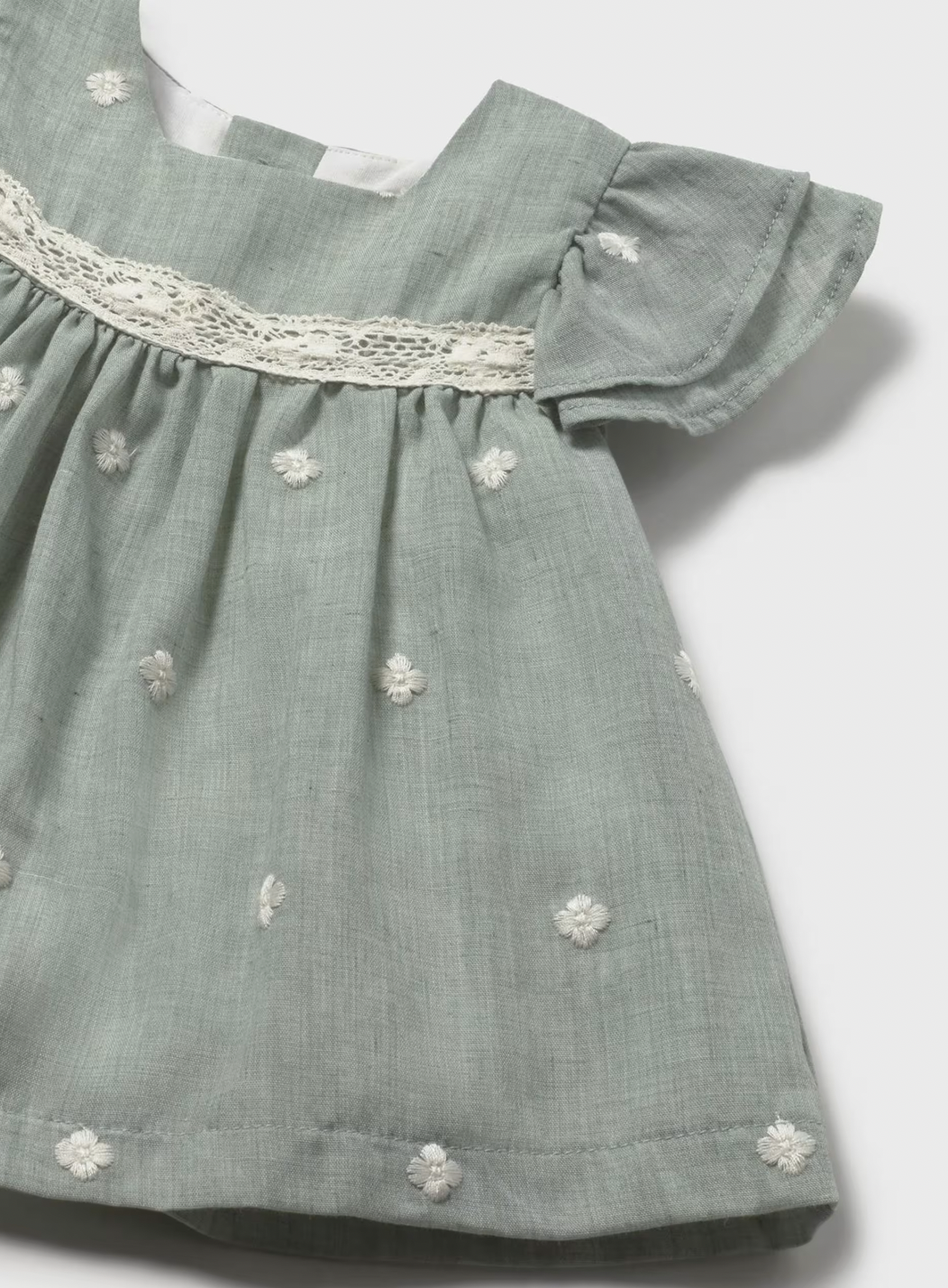 Sage Embroidered Dress
