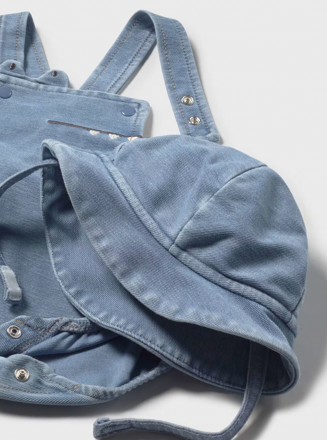 Denim Croc Overalls Set
