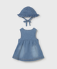 Denim Strawberry Dress Set