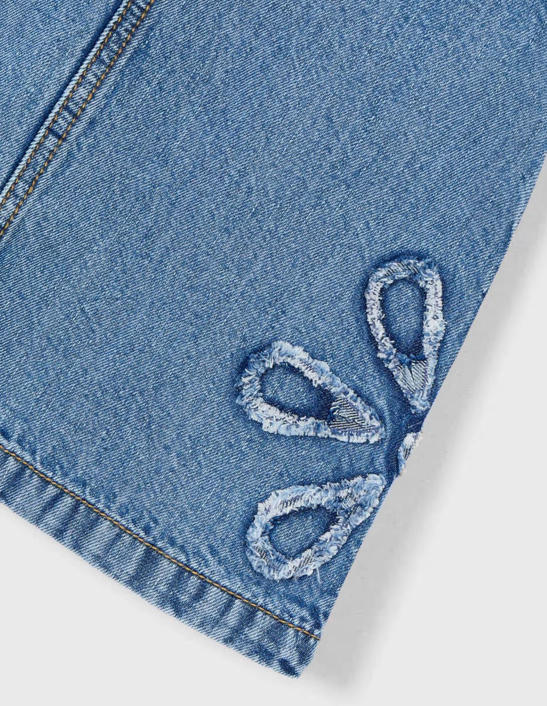 Denim Flower Overall Dress