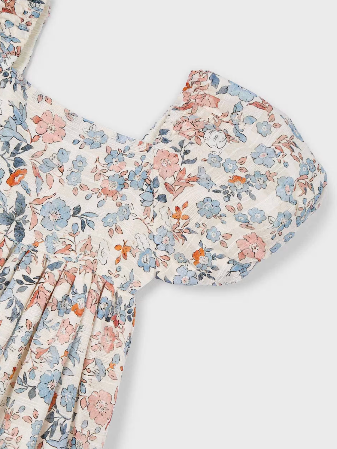 Floral Square Neck Dress