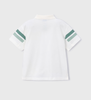 Cream Green Stripe Polo