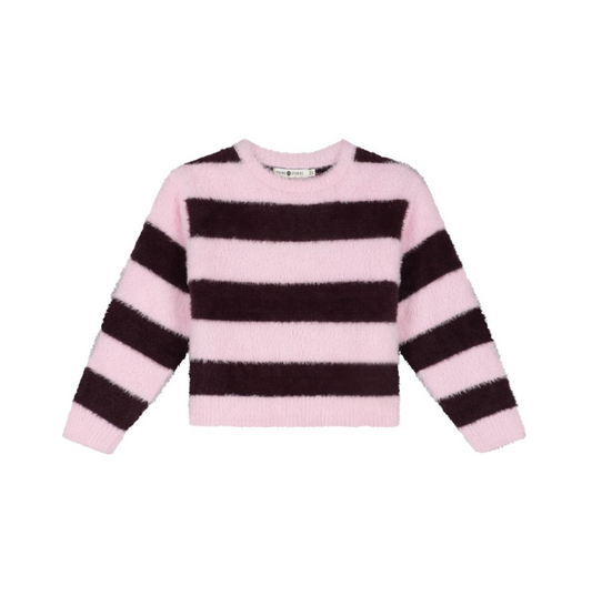 Wine Red Stripe Sweater