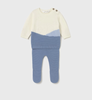 Cloud Blue Knit Footie Set
