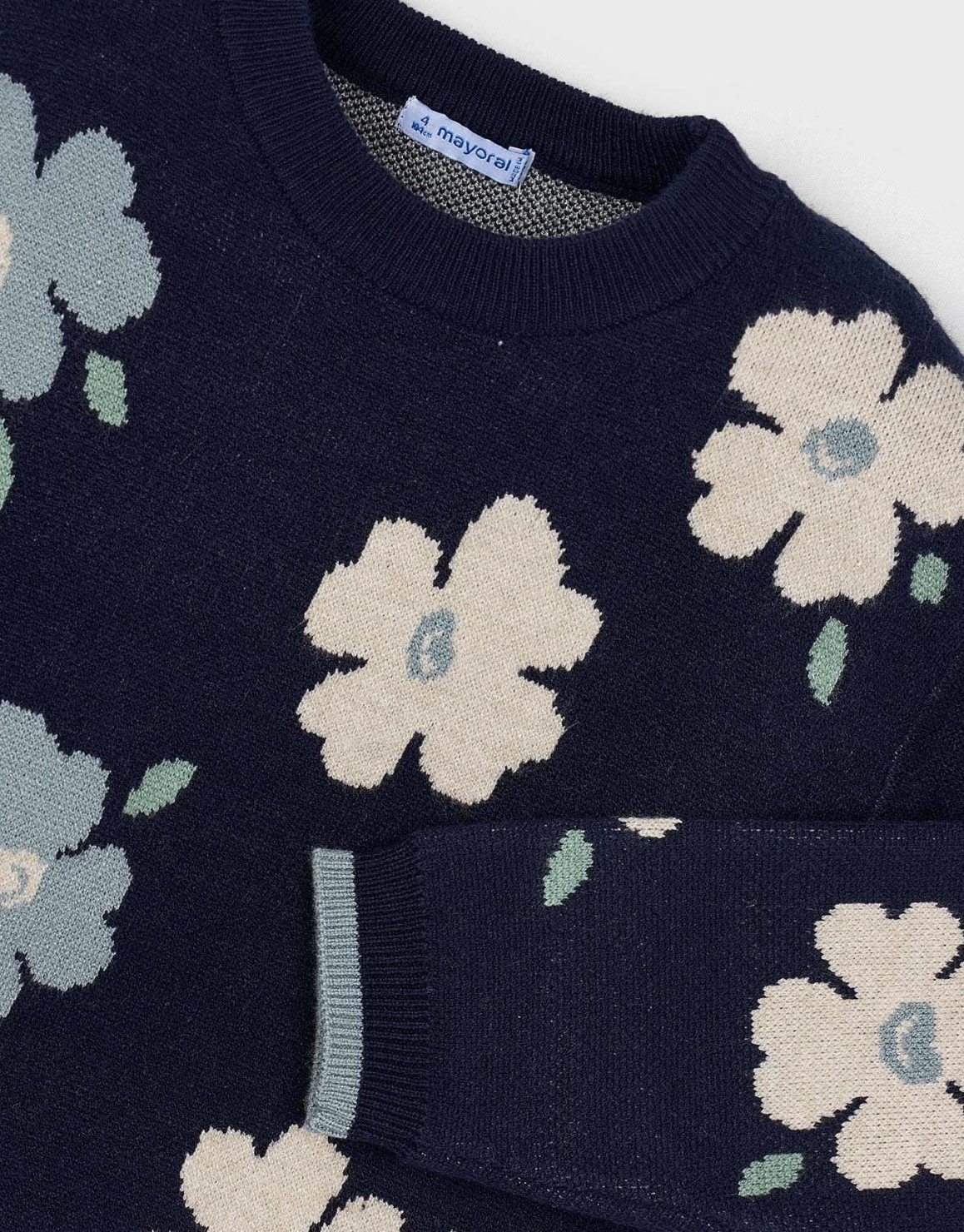 Navy Floral Sweater
