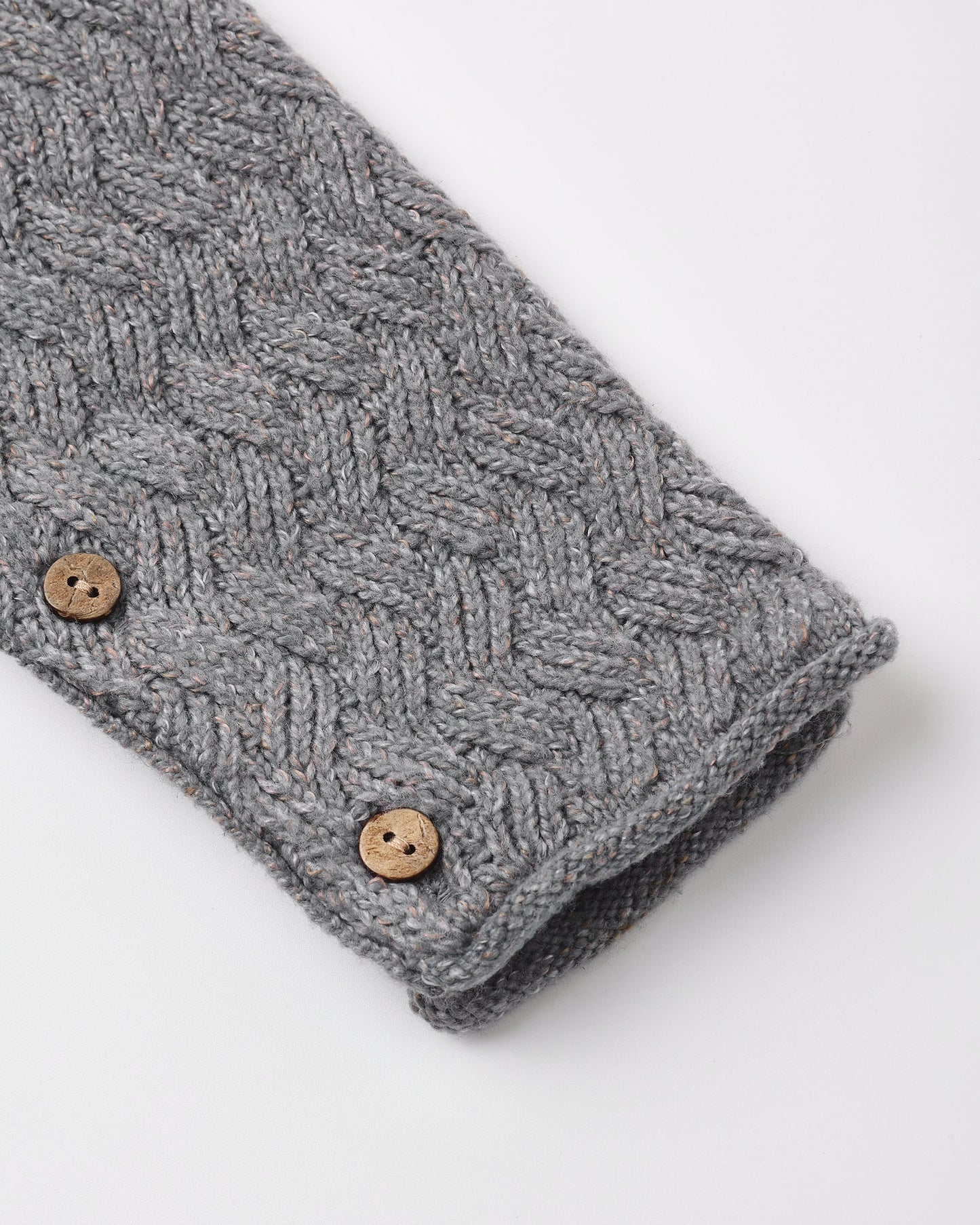 Slate Cozy Knit Romper - detail close-up