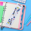 Colorful winter sports stickers with silver foil accents