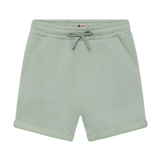 Light green shorts with a drawstring