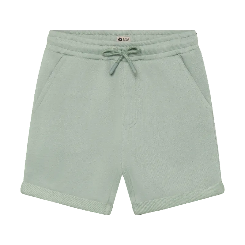 Light green shorts with a drawstring