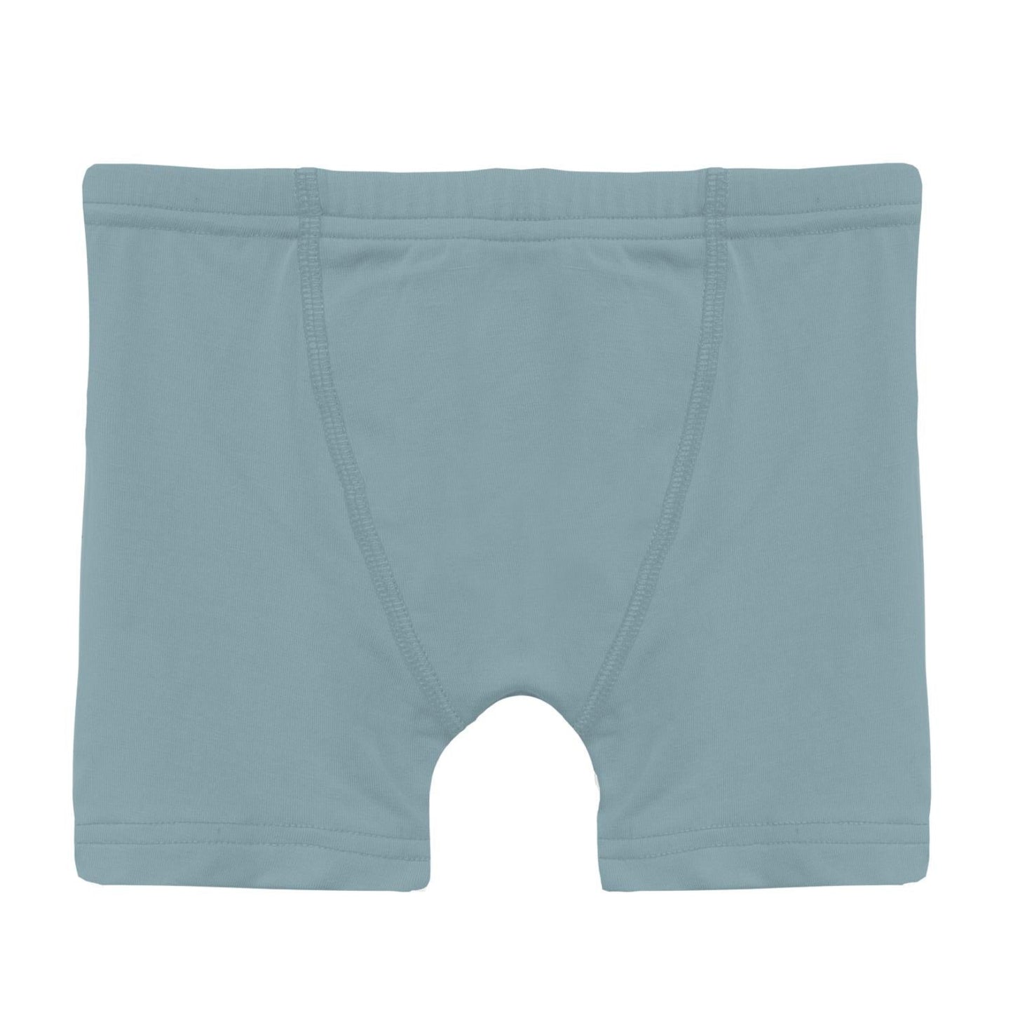 Blue boxer briefs on a white background