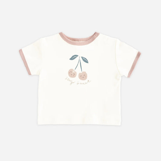 White t-shirt with cherry design