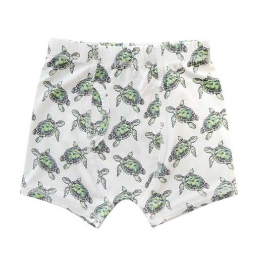 Green turtle pattern boxer briefs