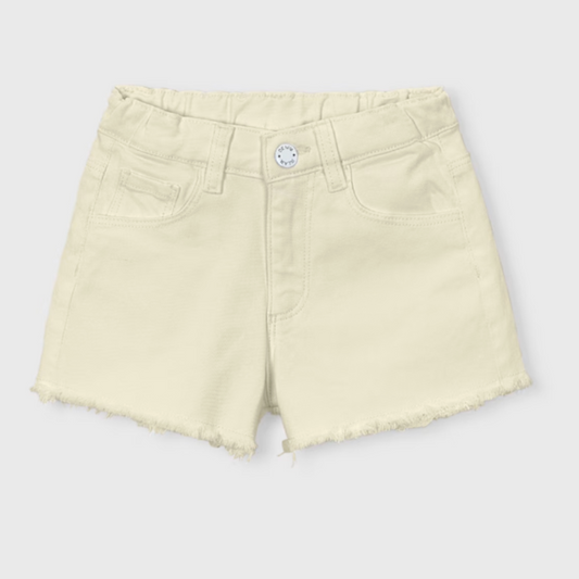 Tan Denim shorts with pockets