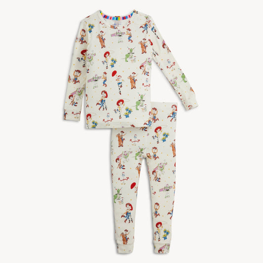 Children's pajama set with cartoon character print