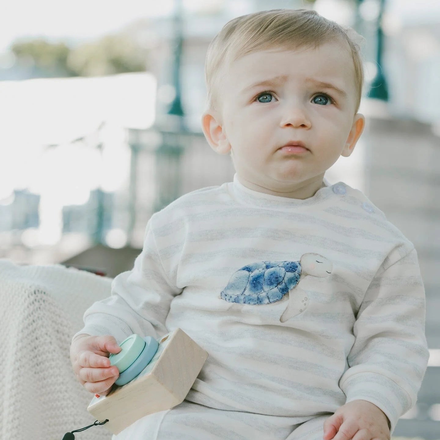 Grey Stripe Turtle Pant Set