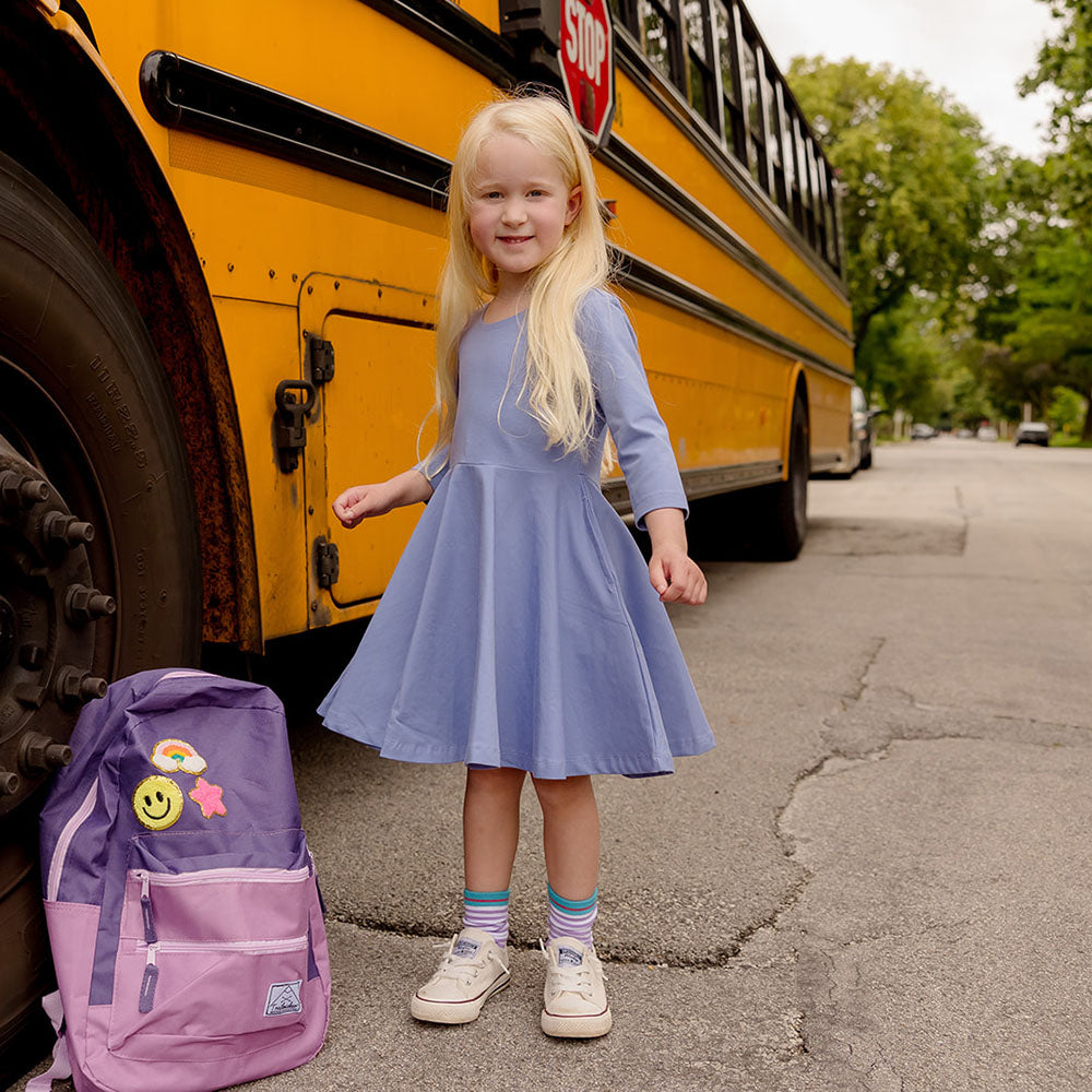 Periwinkle Twirl Dress