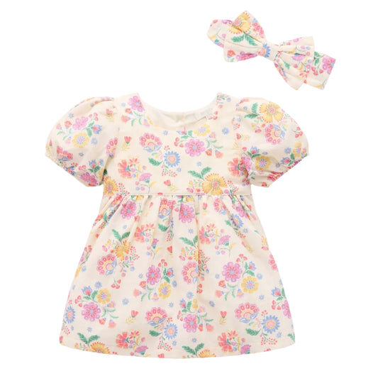 Floral dress with matching headband