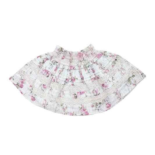 Floral patterned skirt on a white background