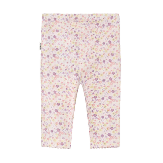 Floral-patterned leggings on a white background