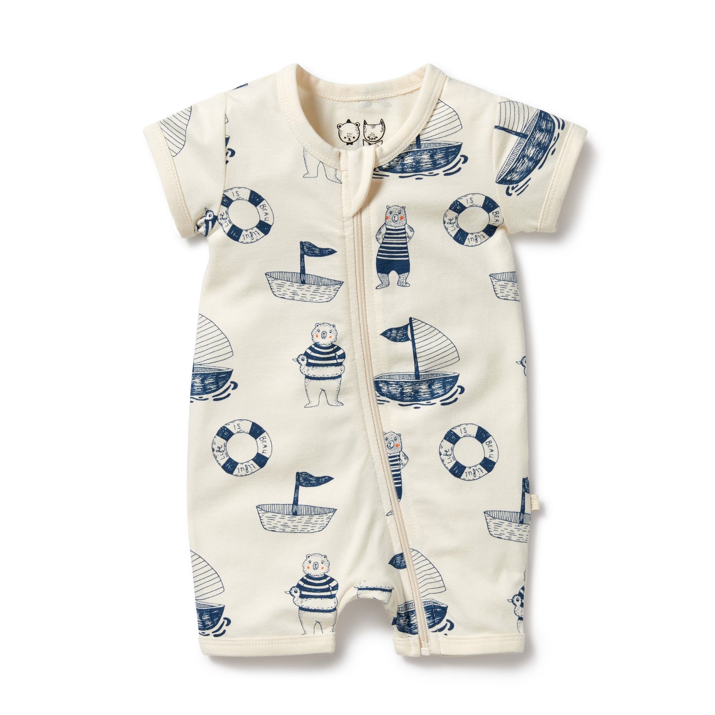 Nautical Bear Short Romper