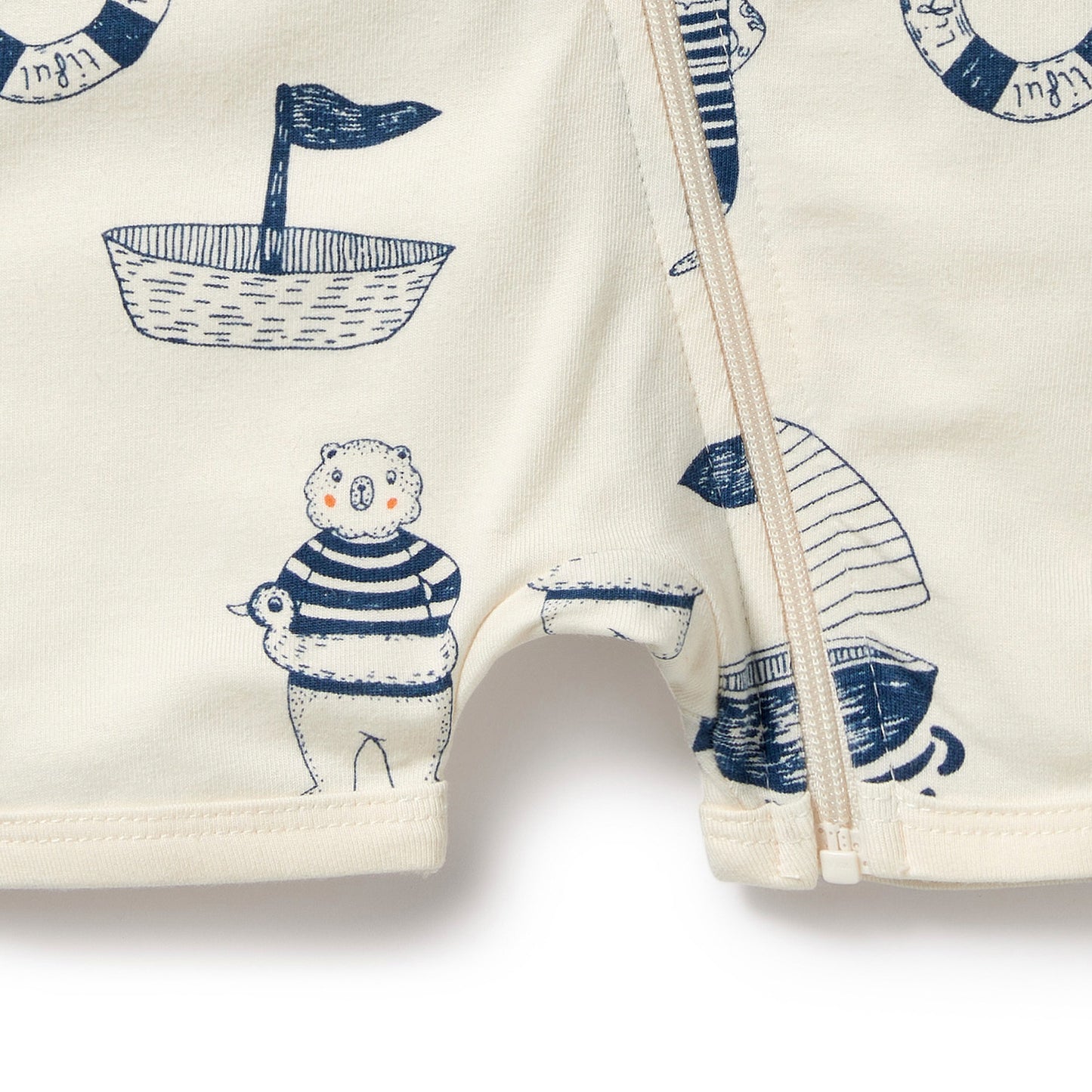 Nautical Bear Short Romper