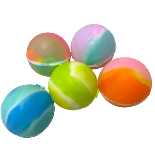Colorful striped balls on a white background