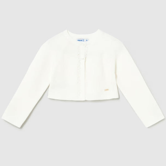 White cardigan with buttons