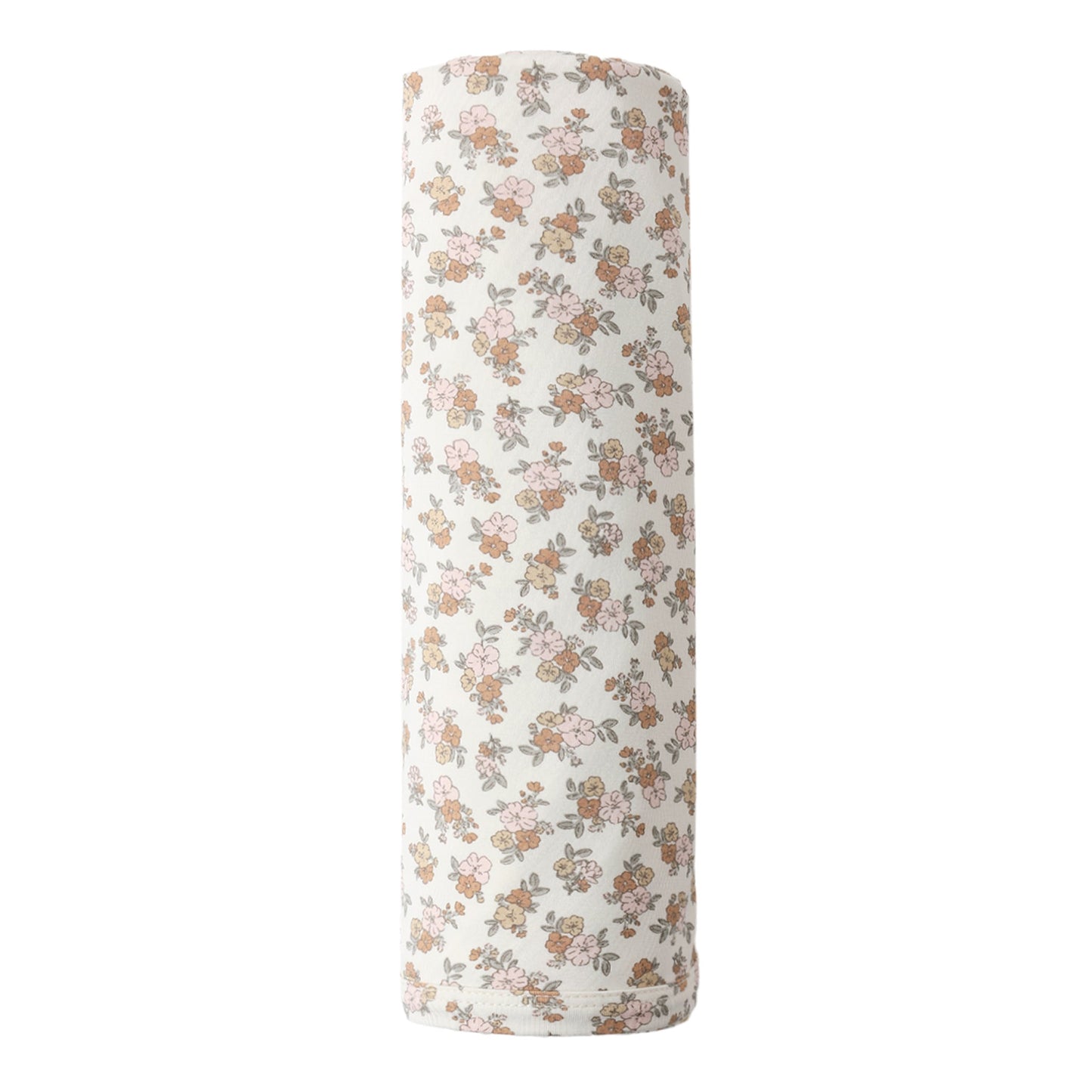 Floral-patterned baby swaddle blanket
