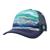 Navy kids low-profile hat with winter-inspired strokes