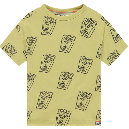 Children's t-shirt with French fry pattern