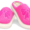 Pink Cozy Bows Slippers