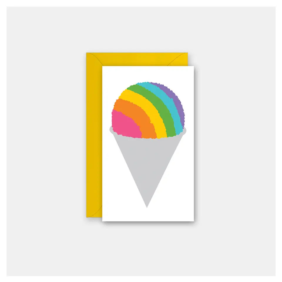 Snow Cone Rainbow Mini Card