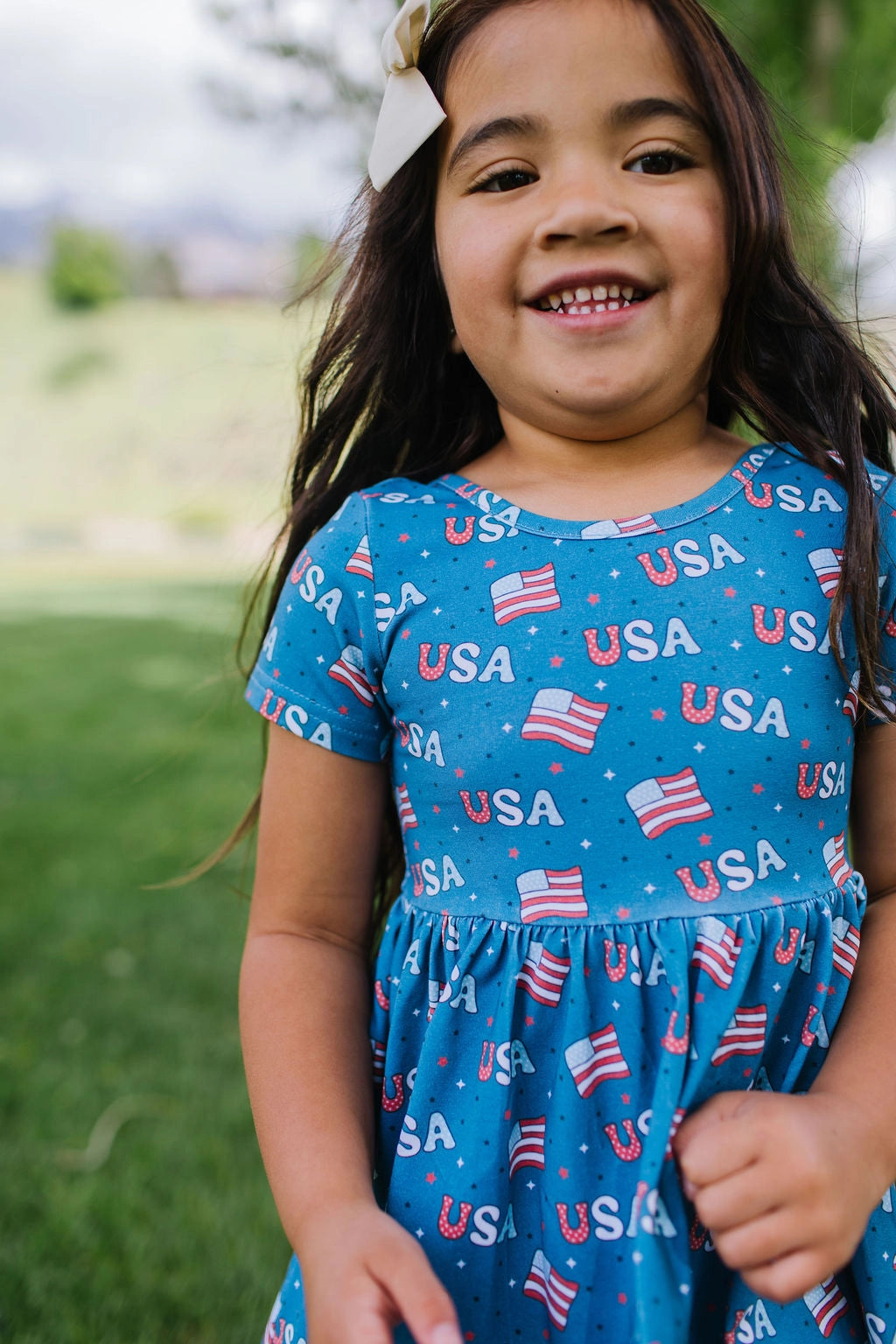 USA Print Day Dress