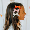 Mini Fall Velvet Bow Clip Set