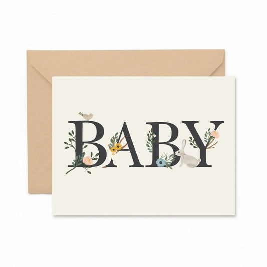 Baby Floral Card 193 GIFT PARENT Ginger P. Designs