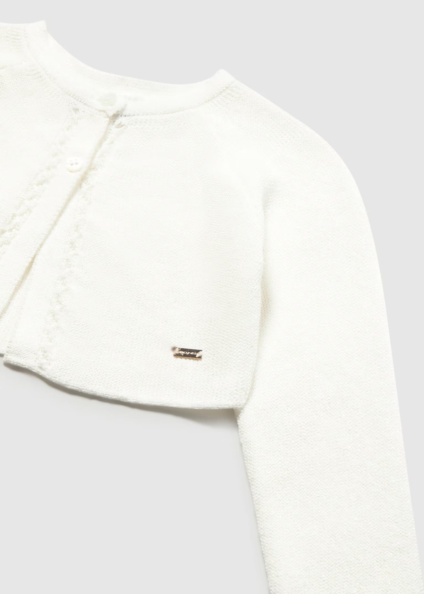 White Cropped Cardigan