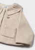 Sand Ribbed Collared Cardigan