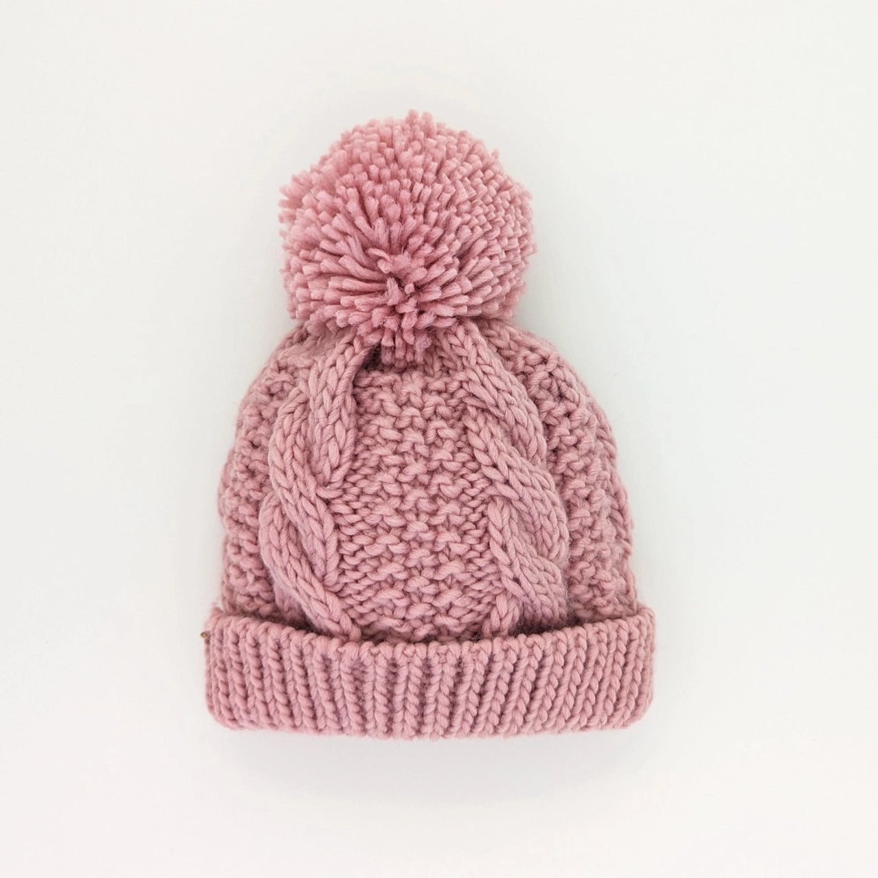 Rosy Pink Cable Hat