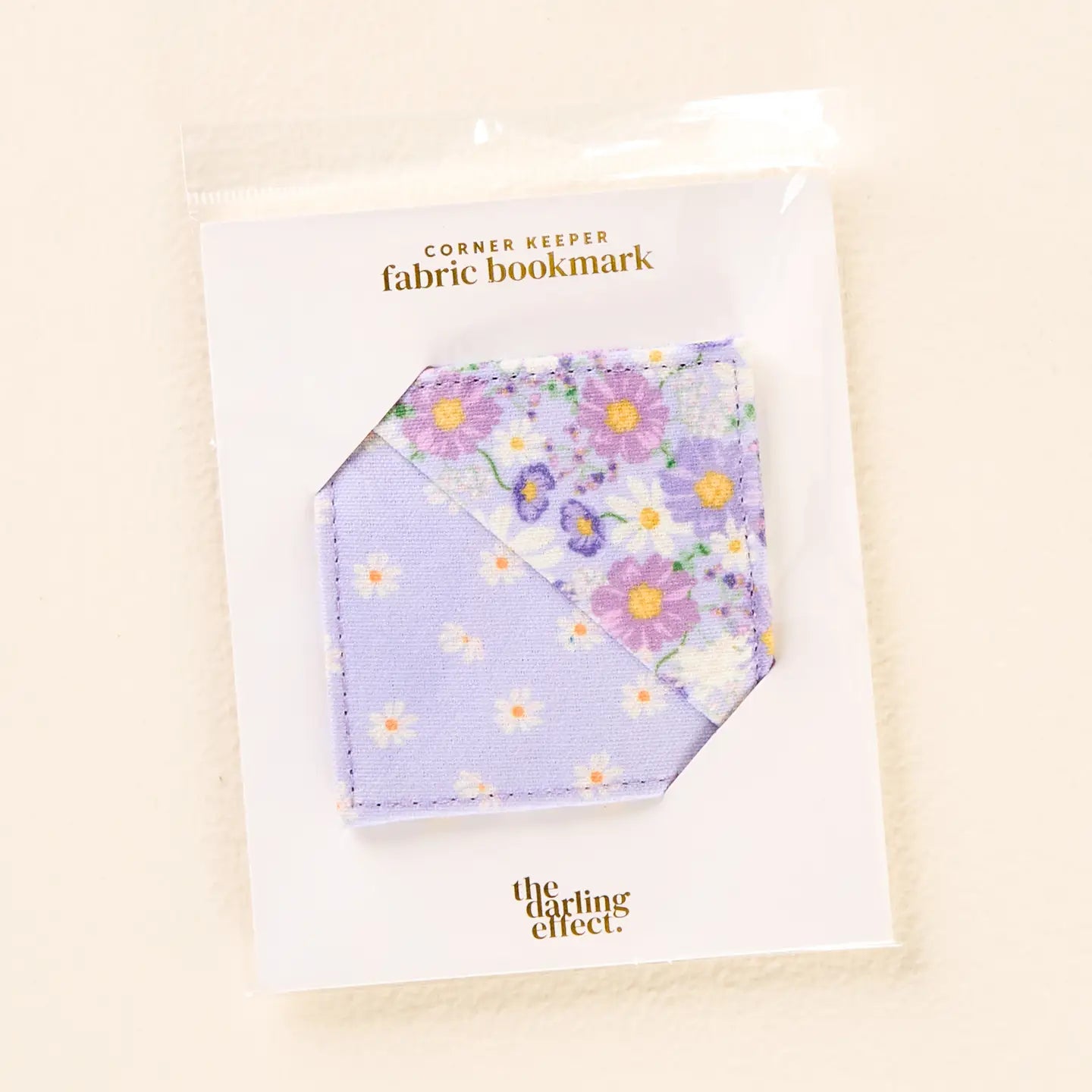 Purple Fabric Corner Bookmark